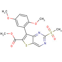 1462950-07-7 methyl 7-(2,5-dimethoxyphenyl)-2-methylsulfonylthieno[3,2-d]pyrimidine-6-carboxylate chemical structure