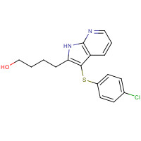1346525-83-4 4-[3-(4-chlorophenyl)sulfanyl-1H-pyrrolo[2,3-b]pyridin-2-yl]butan-1-ol chemical structure