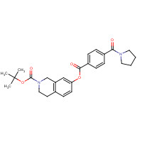 1203600-33-2 tert-butyl 7-[4-(pyrrolidine-1-carbonyl)benzoyl]oxy-3,4-dihydro-1H-isoquinoline-2-carboxylate chemical structure