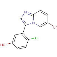 876299-49-9 3-(6-bromo-[1,2,4]triazolo[4,3-a]pyridin-3-yl)-4-chlorophenol chemical structure