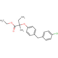55937-99-0 ethyl 2-[4-[(4-chlorophenyl)methyl]phenoxy]-2-methylbutanoate chemical structure