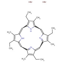 69150-58-9 2,7,12,17-tetraethyl-3,8,13,18-tetramethyl-21,22-dihydroporphyrin;dihydrobromide chemical structure