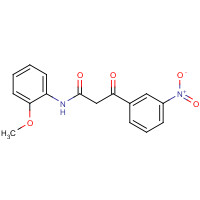 63134-28-1 N-(2-methoxyphenyl)-3-(3-nitrophenyl)-3-oxopropanamide chemical structure