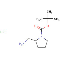 1188263-74-2 tert-butyl 2-(aminomethyl)pyrrolidine-1-carboxylate;hydrochloride chemical structure