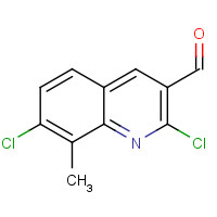 131923-69-8 2,7-dichloro-8-methylquinoline-3-carbaldehyde chemical structure