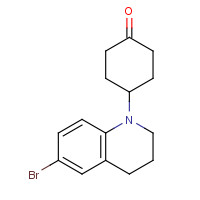 1063410-37-6 4-(6-bromo-3,4-dihydro-2H-quinolin-1-yl)cyclohexan-1-one chemical structure