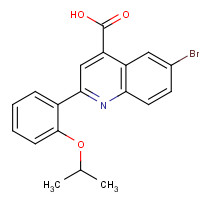 354539-41-6 6-bromo-2-(2-propan-2-yloxyphenyl)quinoline-4-carboxylic acid chemical structure