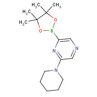 1309981-53-0 2-piperidin-1-yl-6-(4,4,5,5-tetramethyl-1,3,2-dioxaborolan-2-yl)pyrazine chemical structure