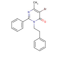 938181-01-2 5-bromo-6-methyl-2-phenyl-3-(2-phenylethyl)pyrimidin-4-one chemical structure