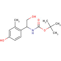 1147391-58-9 tert-butyl N-[2-hydroxy-1-(4-hydroxy-2-methylphenyl)ethyl]carbamate chemical structure