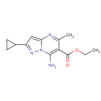 1245900-58-6 ethyl 7-amino-2-cyclopropyl-5-methylpyrazolo[1,5-a]pyrimidine-6-carboxylate chemical structure