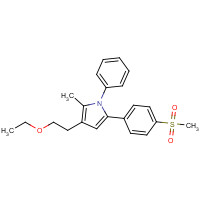 1005451-58-0 3-(2-ethoxyethyl)-2-methyl-5-(4-methylsulfonylphenyl)-1-phenylpyrrole chemical structure