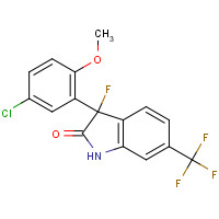 183720-28-7 3-(5-chloro-2-methoxyphenyl)-3-fluoro-6-(trifluoromethyl)-1H-indol-2-one chemical structure