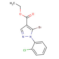 1245259-89-5 ethyl 5-bromo-1-(2-chlorophenyl)pyrazole-4-carboxylate chemical structure