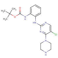 1538605-51-4 tert-butyl N-[2-[(5-chloro-4-piperazin-1-ylpyrimidin-2-yl)amino]phenyl]carbamate chemical structure