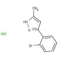 1238383-59-9 3-(2-bromophenyl)-5-methyl-1H-pyrazole;hydrochloride chemical structure