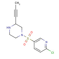 1361224-44-3 1-(6-chloropyridin-3-yl)sulfonyl-3-prop-1-ynylpiperazine chemical structure