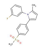 959632-70-3 1-(3-fluorophenyl)-2-methyl-5-(4-methylsulfonylphenyl)pyrrole chemical structure