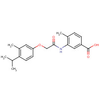 649773-96-6 4-methyl-3-[[2-(3-methyl-4-propan-2-ylphenoxy)acetyl]amino]benzoic acid chemical structure