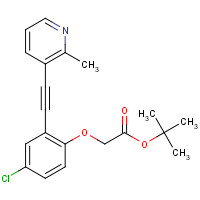 1240286-92-3 tert-butyl 2-[4-chloro-2-[2-(2-methylpyridin-3-yl)ethynyl]phenoxy]acetate chemical structure