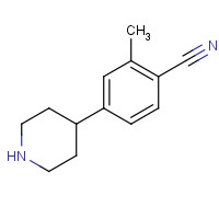 1211528-60-7 2-methyl-4-piperidin-4-ylbenzonitrile chemical structure