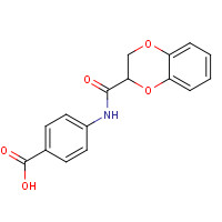 309923-57-7 4-(2,3-dihydro-1,4-benzodioxine-3-carbonylamino)benzoic acid chemical structure