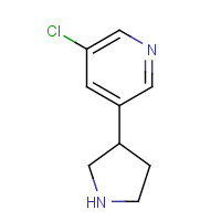1256834-11-3 3-chloro-5-pyrrolidin-3-ylpyridine chemical structure