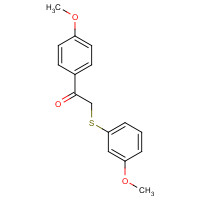 63675-73-0 1-(4-methoxyphenyl)-2-(3-methoxyphenyl)sulfanylethanone chemical structure