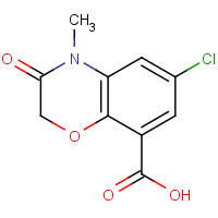 123040-79-9 6-chloro-4-methyl-3-oxo-1,4-benzoxazine-8-carboxylic acid chemical structure