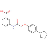 649773-73-9 3-[[2-(4-cyclopentylphenoxy)acetyl]amino]benzoic acid chemical structure