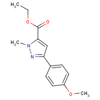 618070-51-2 ethyl 5-(4-methoxyphenyl)-2-methylpyrazole-3-carboxylate chemical structure