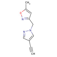 1400286-81-8 3-[(4-ethynylpyrazol-1-yl)methyl]-5-methyl-1,2-oxazole chemical structure