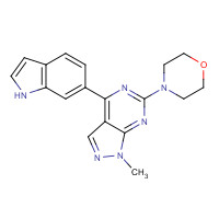1292900-34-5 4-[4-(1H-indol-6-yl)-1-methylpyrazolo[3,4-d]pyrimidin-6-yl]morpholine chemical structure