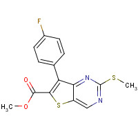 1462949-99-0 methyl 7-(4-fluorophenyl)-2-methylsulfanylthieno[3,2-d]pyrimidine-6-carboxylate chemical structure