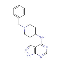913574-30-8 N-(1-benzylpiperidin-4-yl)-1H-pyrazolo[3,4-d]pyrimidin-4-amine chemical structure