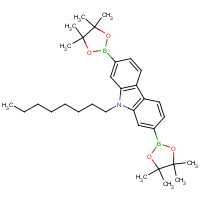 406726-92-9 9-octyl-2,7-bis(4,4,5,5-tetramethyl-1,3,2-dioxaborolan-2-yl)carbazole chemical structure
