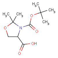 301155-28-2 2,2-dimethyl-3-[(2-methylpropan-2-yl)oxycarbonyl]-1,3-oxazolidine-4-carboxylic acid chemical structure