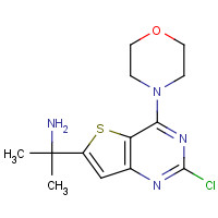 956391-33-6 2-(2-chloro-4-morpholin-4-ylthieno[3,2-d]pyrimidin-6-yl)propan-2-amine chemical structure