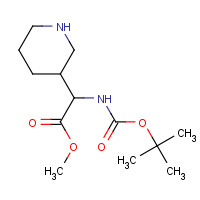 1219331-78-8 methyl 2-[(2-methylpropan-2-yl)oxycarbonylamino]-2-piperidin-3-ylacetate chemical structure