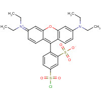 62796-29-6 5-chlorosulfonyl-2-[3-(diethylamino)-6-diethylazaniumylidenexanthen-9-yl]benzenesulfonate chemical structure