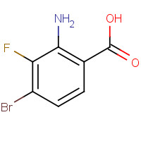 1416013-62-1 2-amino-4-bromo-3-fluorobenzoic acid chemical structure
