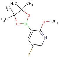 1083168-95-9 5-fluoro-2-methoxy-3-(4,4,5,5-tetramethyl-1,3,2-dioxaborolan-2-yl)pyridine chemical structure