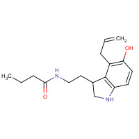 196598-23-9 N-[2-(5-hydroxy-4-prop-2-enyl-2,3-dihydro-1H-indol-3-yl)ethyl]butanamide chemical structure