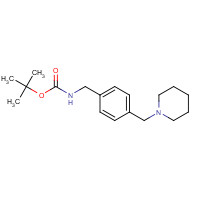 925456-43-5 tert-butyl N-[[4-(piperidin-1-ylmethyl)phenyl]methyl]carbamate chemical structure