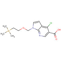 1039740-71-0 4-chloro-1-(2-trimethylsilylethoxymethyl)pyrrolo[2,3-b]pyridine-5-carboxylic acid chemical structure