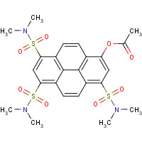 127044-62-6 [3,6,8-tris(dimethylsulfamoyl)pyren-1-yl] acetate chemical structure