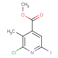 1043870-58-1 methyl 2-chloro-6-iodo-3-methylpyridine-4-carboxylate chemical structure