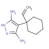 1375087-65-2 4-(1-ethenylcyclohexyl)-1H-pyrazole-3,5-diamine chemical structure