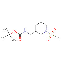 1257046-67-5 tert-butyl N-[(1-methylsulfonylpiperidin-3-yl)methyl]carbamate chemical structure