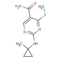 1403865-43-9 2-[(1-methylcyclopropyl)amino]-4-methylsulfanylpyrimidine-5-carboxamide chemical structure